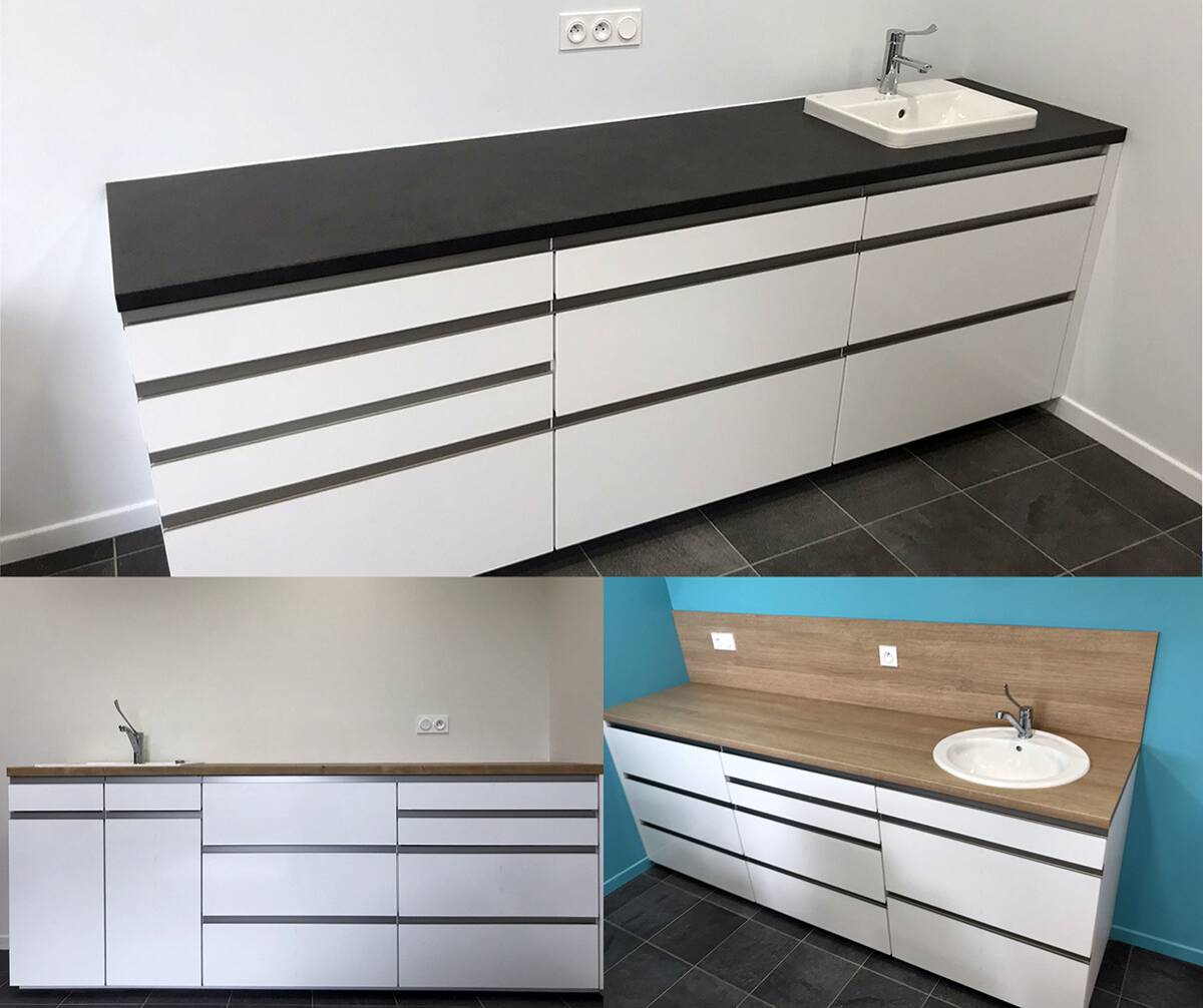 Meubles vasques sur-mesure pour cabinet médical